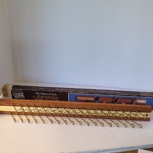 Vintage SWANK Wood and Brass Automatic Tie Rack  In Original Box
